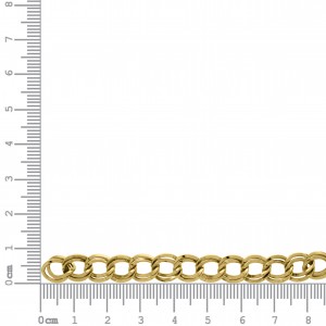 Corrente Grumet Elo Duplo Ouro 8mm