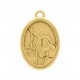 Pingente Medalha Santa Rita de Cassia Ouro 24mm