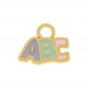 Pingente ABC Ouro com Resina 12mm