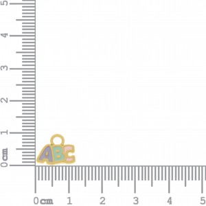 Pingente ABC Ouro com Resina 12mm