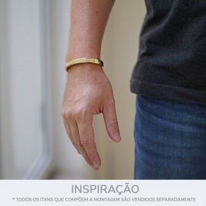 Pulseira Pai Nosso Ouro 76mm