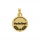 Pingente Voleibol Ouro 17mm