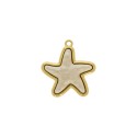 Pingente Estrela-do-Mar Ouro com Pérola 34mm