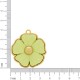 Pingente Flor Ouro com Verde Lima 41mm