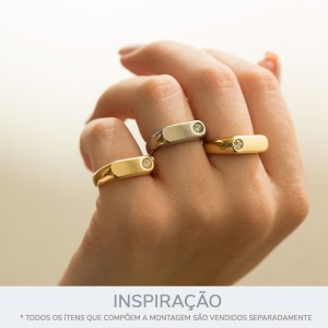 Anel Níquel com Strass N° 17