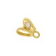 Entremeio Ouro com Strass 14mm