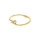 Bracelete Prego Dourado com Strass 60mm