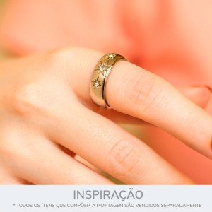 Anel Níquel com Strass N° 19