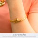 Bracelete Prego Dourado com Strass 60mm