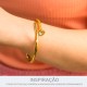 Bracelete Prego Dourado com Strass 60mm