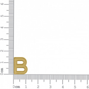 Passador Letra B Ouro 14mm