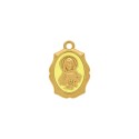 Pingente Nossa Senhora Ouro com Amarelo 24mm