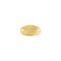 Placa Oval Personalizada Ouro 22mm