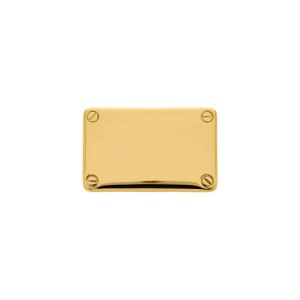 Placa de Metal Ouro com Garra 40mm