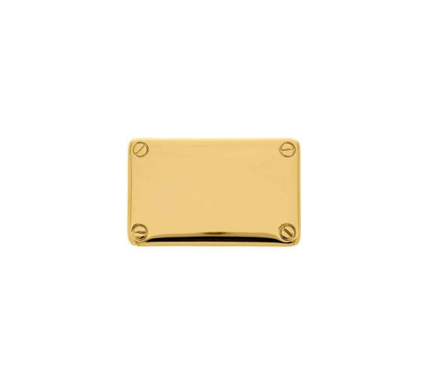 Placa de Metal Ouro com Garra 40mm