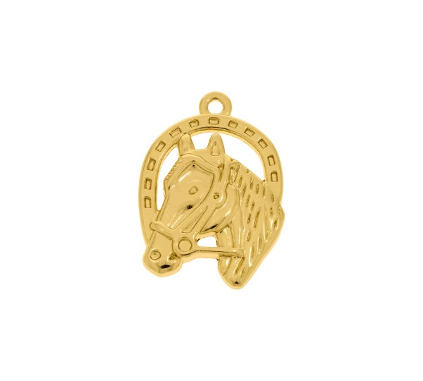 Pingente Cavalo Ouro 38mm