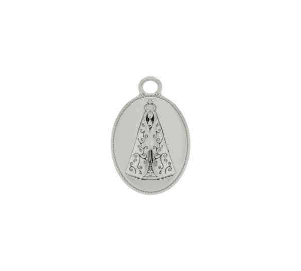 Pingente Nossa Senhora Aparecida Níquel 24mm