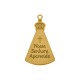 Pingente Nossa Senhora Aparecida Ouro com Strass 40mm