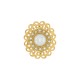 Broche Arabesco Ouro com Pérola 34mm