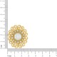 Broche Arabesco Ouro com Pérola 34mm