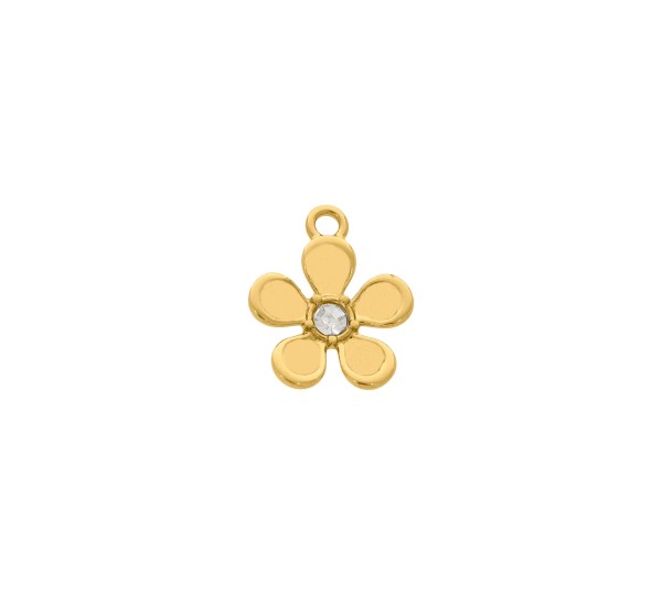 Pingente Flor Ouro 18mm