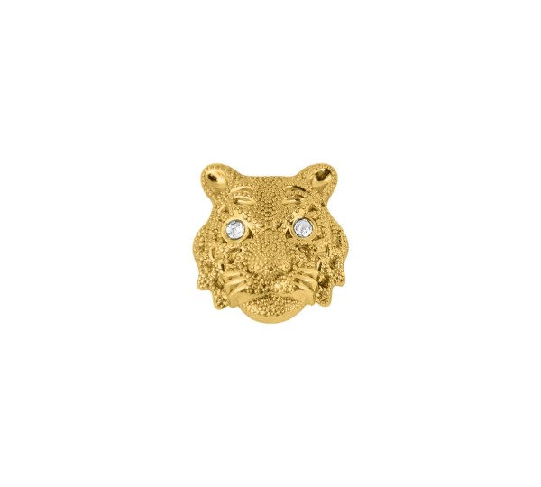 Passador Tigre Ouro com Strass 22mm