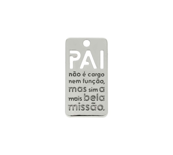 Pingente Medalha Pai Níquel 32mm