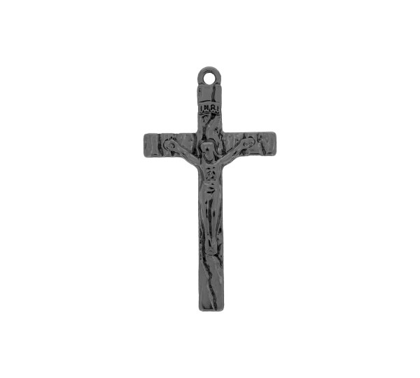 Pingente Crucifixo Grafite 41mm