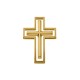 Conjunto Pingentes Crucifixo Duplo Ouro 45mm