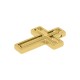 Conjunto Pingentes Crucifixo Duplo Ouro 45mm