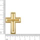 Conjunto Pingentes Crucifixo Duplo Ouro 45mm