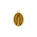 Pingente Nossa Senhora das Graças Ouro com Laranja 25mm