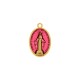 Pingente Nossa Senhora das Graças Ouro com Rosa 25mm