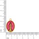 Pingente Nossa Senhora das Graças Ouro com Rosa 25mm