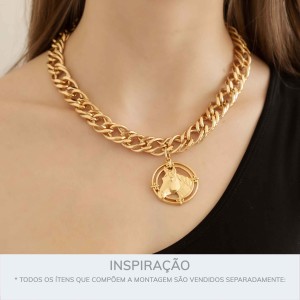 Pingente Cavalo Ouro 37mm