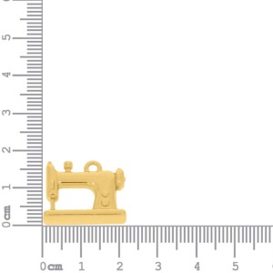 Pingente Máquina de Costura Ouro 17mm