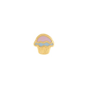 Brinco Cupcake Ouro 10mm