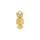 Pingente Coruja Ouro com Strass 26mm