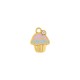 Pingente Cupcake Ouro 16mm