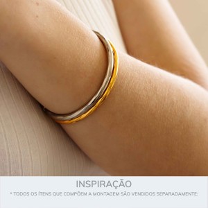 Bracelete Dourado Luxo 70mm