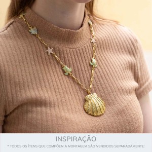 Conjunto de Pingentes Marítimo Dourado