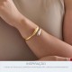 Bracelete Dourado e Prata Gota 69mm