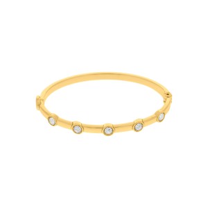 Bracelete Dourado Shine com Strass 68mm