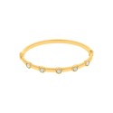 Bracelete Dourado Shine com Strass 68mm