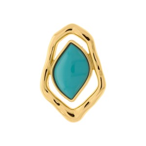 Entresseio Orgânico Dourado com Azul Tiffany 60mm