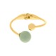 Bracelete Dourado Esferas com Verde Menta 65mm