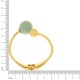 Bracelete Dourado Esferas com Verde Menta 65mm